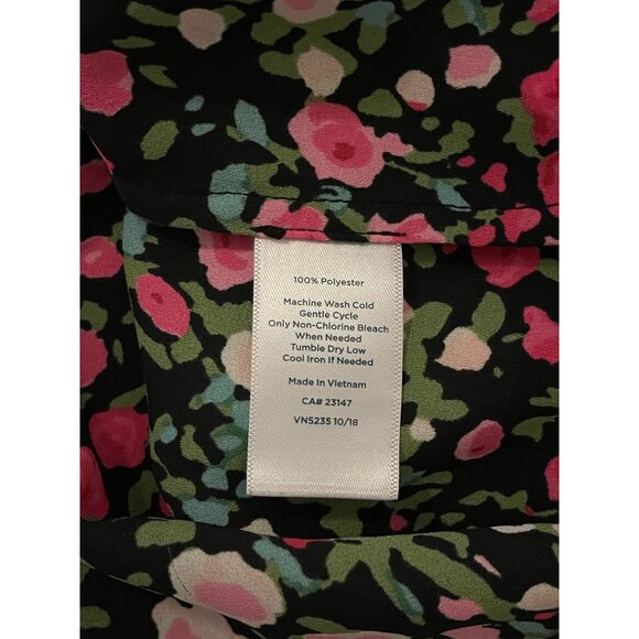 RSVP Talbots Smocked Top Colorful Floral Blouse Elasticized Neckline Women's XLp - Picture 10 of 12